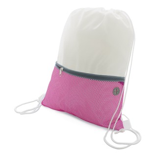 Mochila saco con salida para auriculares publicitaria